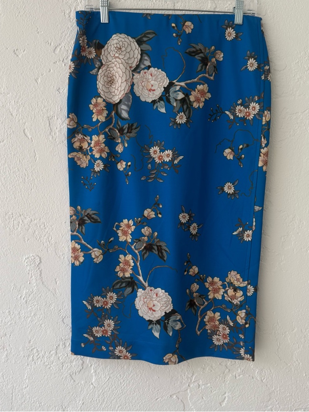 Zara Blue Floral Pencil Skirt